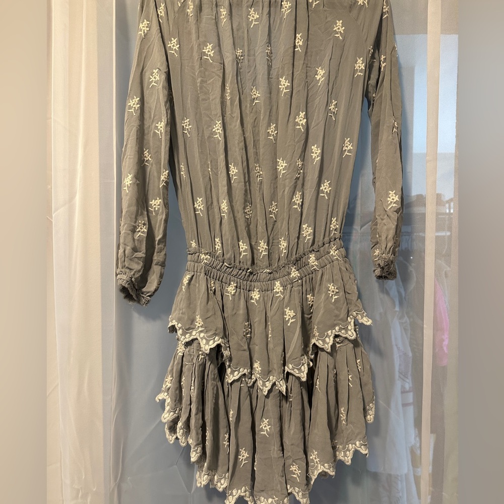 LoveShackFancy Dress Floral Embroidered Dress Small - Picture 6 of 9